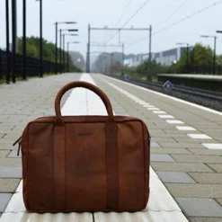 Hot DSTRCT Limited Double Zip 15'' Laptoptas cognac