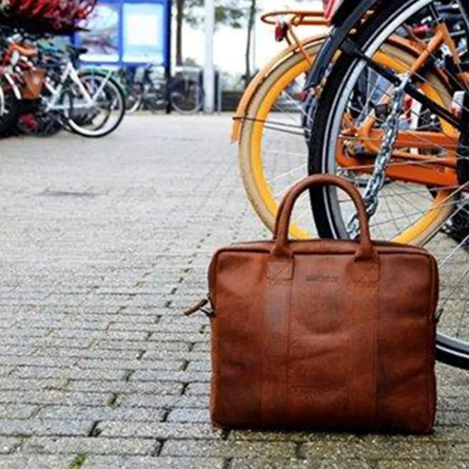 Discount DSTRCT Limited Single Zip 14'' Laptoptas cognac