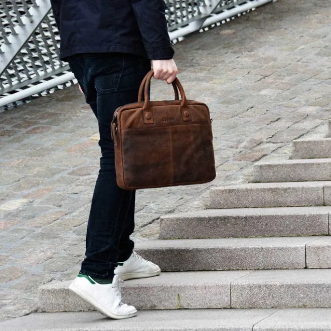 Outlet DSTRCT Wall Street Laptopbag 14" brown