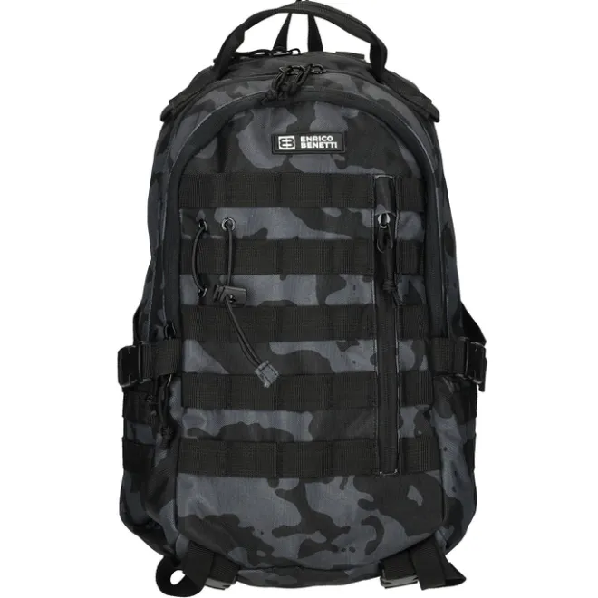 Enrico Benetti Arizona Laptop Backpack 15" black camouflage