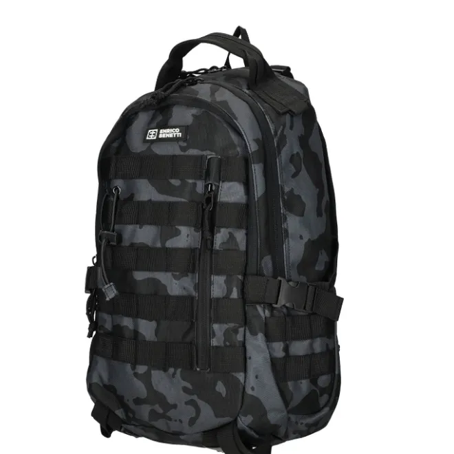 Enrico Benetti Arizona Laptop Backpack 15" black camouflage