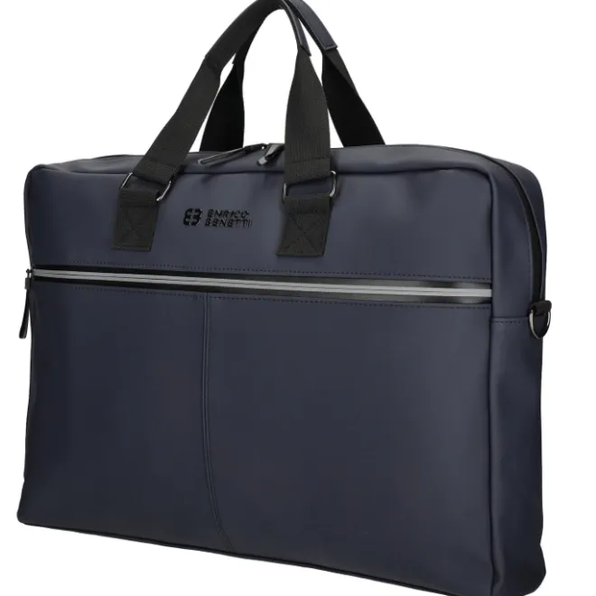 Outlet Enrico Benetti Bergen PU Laptop Shoulderbag 17" navy
