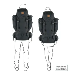 Online Fjallraven Kajka 75 M/L coal black