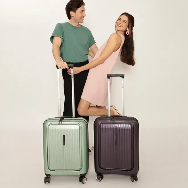 Clearance Gabol Brooklyn Cabin Trolley Front Pocket verde