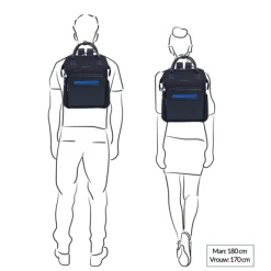 Outlet Hedgren Moka RFID Backpack M 14" peacoat blue