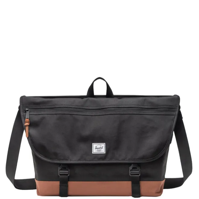 Sale Herschel Supply Co. Cove Messenger black/saddle brown