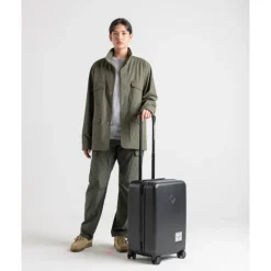 Discount Herschel Supply Co. Heritage Hardshell Large CarryOn Luggage oxblood red gradient
