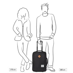 Best Herschel Supply Co. Heritage Softshell Large CarryOn Luggage black