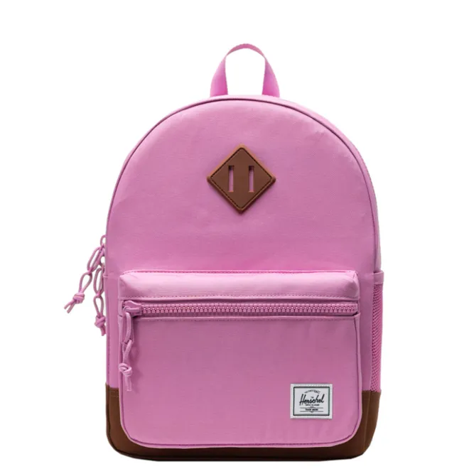 New Herschel Supply Co. Heritage Kids Backpack opera mauve-saddle brown