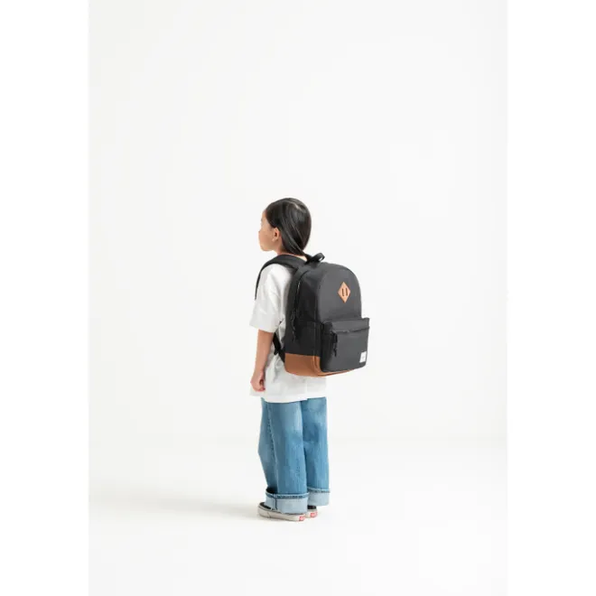 New Herschel Supply Co. Heritage Kids Backpack opera mauve-saddle brown