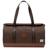 New Herschel Supply Co. Heritage Duffel chocolate brown crosshatch/sadle brown