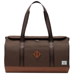 New Herschel Supply Co. Heritage Duffel chocolate brown crosshatch/sadle brown