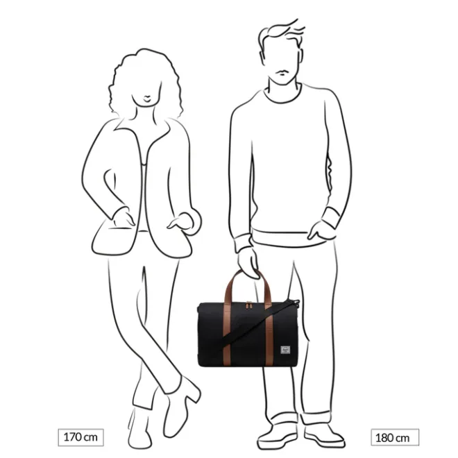 Clearance Herschel Supply Co. Novel Carry On Duffle black tonal