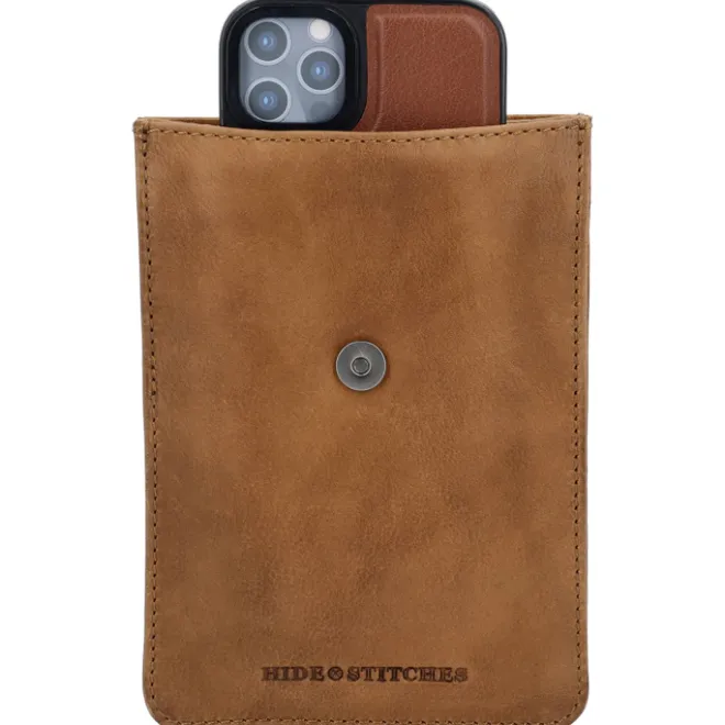 Clearance Hide & Stitches Earth Phonebag brown
