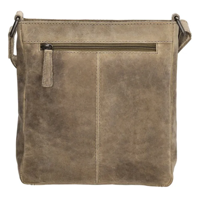 Outlet Hide & Stitches Idaho Dusk Schoudertas donkerzand