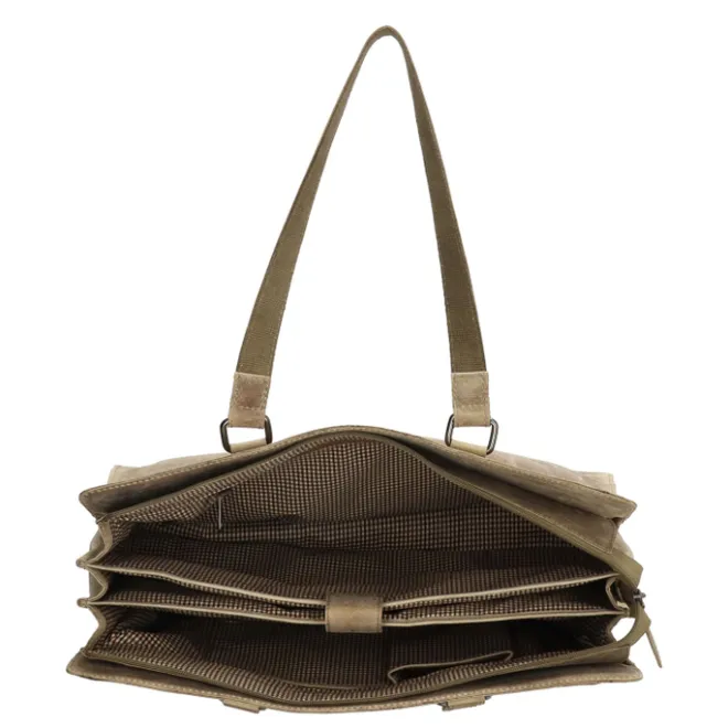 Discount Hide & Stitches Idaho Eclipse Laptoptas donkerzand