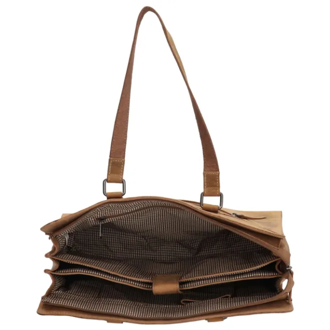 Outlet Hide & Stitches Idaho Eclipse Laptoptas bruin