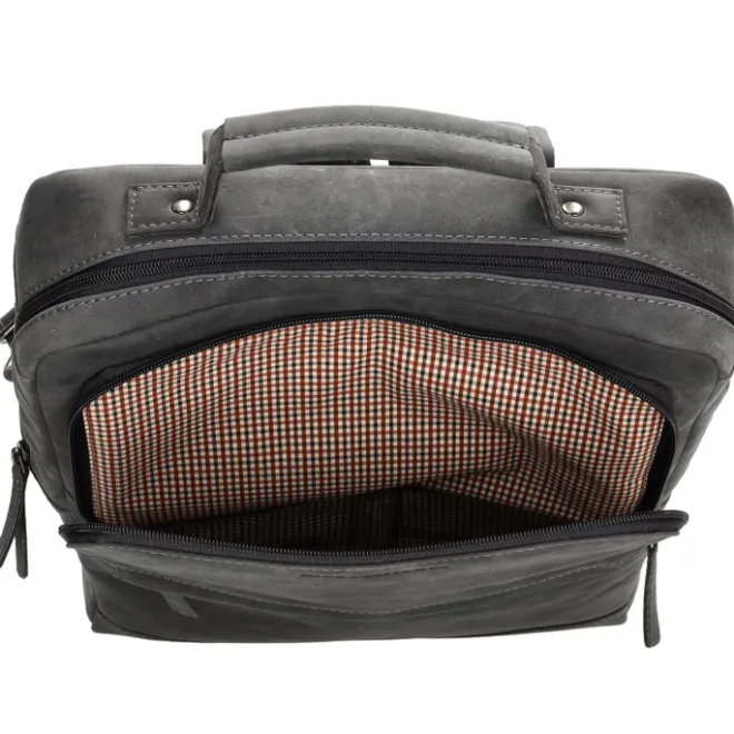 Discount Hide & Stitches Idaho Rustic Rugzak zwart