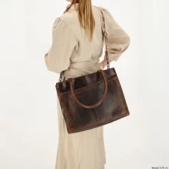 Hot Hide & Stitches Next Navajo Laptopbag darkbrown