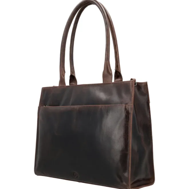 Hot Hide & Stitches Next Navajo Laptopbag darkbrown