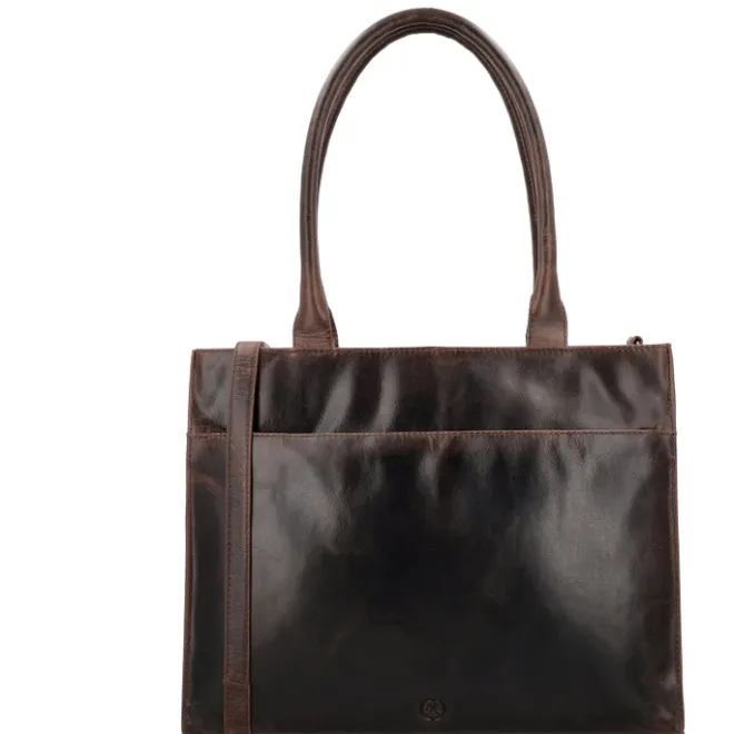 Hot Hide & Stitches Next Navajo Laptopbag darkbrown