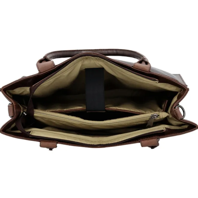 Hot Hide & Stitches Next Navajo Laptopbag darkbrown