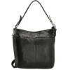 Hot Hide & Stitches Paint Rock Hobo Shoulderbag black