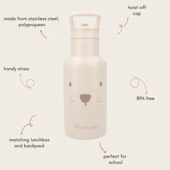 Sale Kidzroom Beary Excited Bottle 350 ML beige