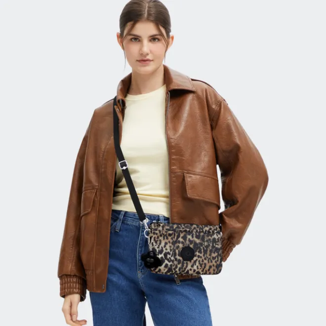 Discount Kipling Riri b prt wild leopard