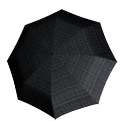 Clearance Knirps T-200 Medium Duomatic Paraplu checks black