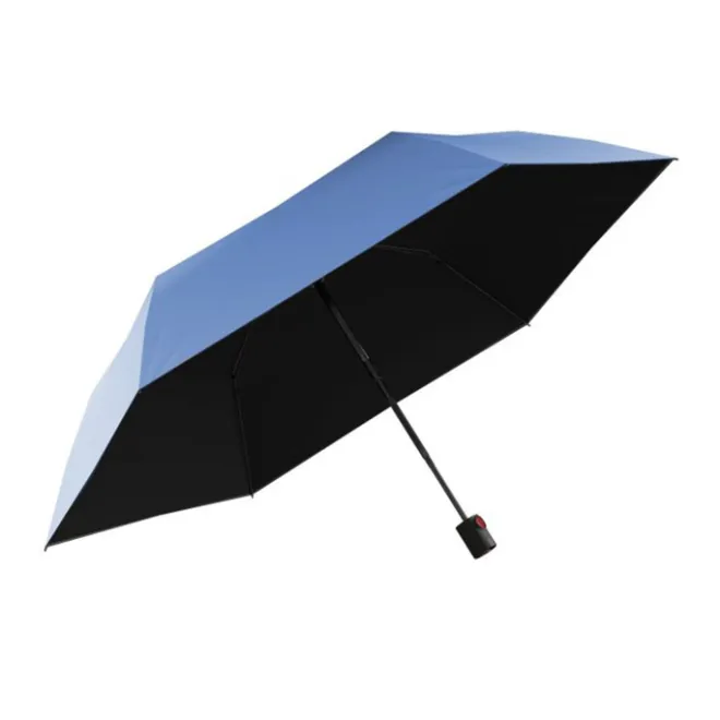 Clearance Knirps U.200 Ultra Light Duomatic Paraplu UV Protection blue with black coating
