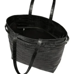 Discount Liebeskind Lora Croco Tote L black