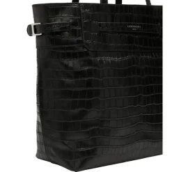 Discount Liebeskind Lora Croco Tote L black