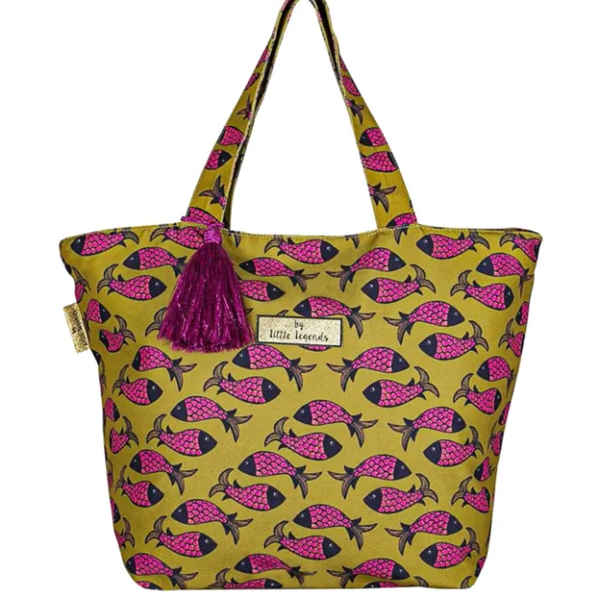 Clearance Little Legends Beach Bag Fish Indian pink