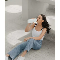 Best Memobottle Slim Bottle Stainless Steel 600ml white