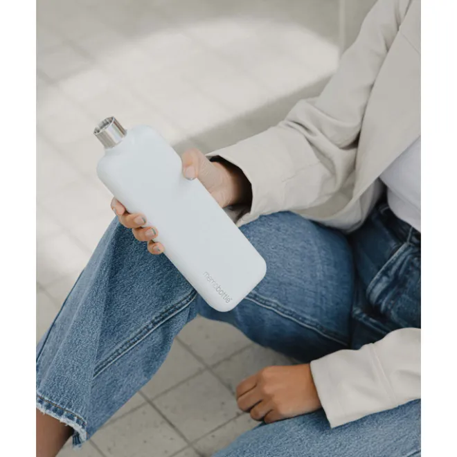 Best Memobottle Slim Bottle Stainless Steel 600ml white