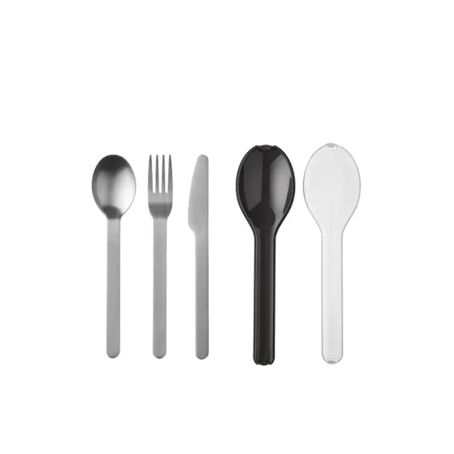 Discount Mepal Ellipse Cutlery 3-Pieces nordic black