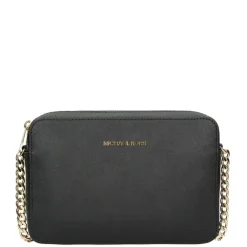 Best Michael Kors Jet Set Lg Crossbody Golden Chain Bag black