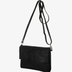 Discount Mozz Luieretui Crossbody Suede snake zwart