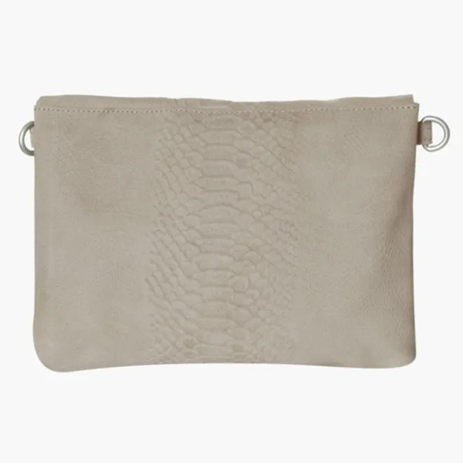 Mozz Luieretui Crossbody Suede snake zand
