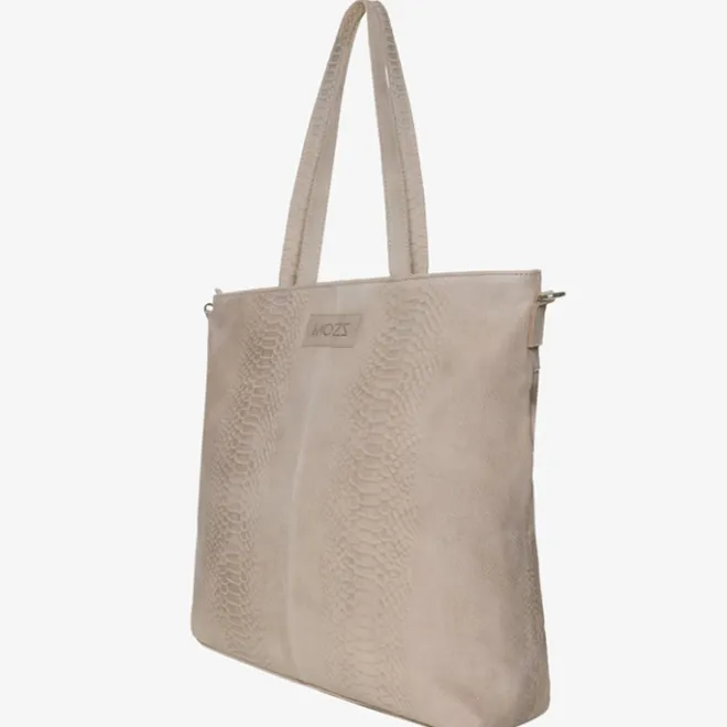 New Mozz Momsbag Snake Shopper sand