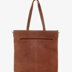 Mozz Momsbag Snake Shopper cognac