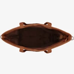 Mozz Momsbag Snake Shopper cognac