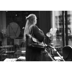 Hot Mozz Vintage Pretty Pocket Diaper Bag black