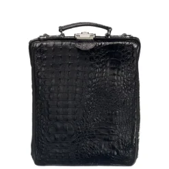 Best Mutsaers On The Bag Leather Backpack zwart croco