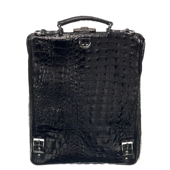 Best Mutsaers On The Bag Leather Backpack zwart croco