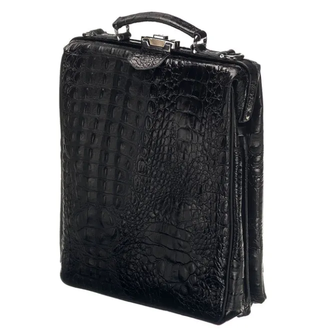 Best Mutsaers On The Bag Leather Backpack zwart croco