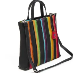 Clearance Mywalit Laguna Large Leather and Suede Shopper black