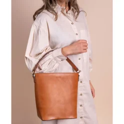 Clearance O My Bag Bobbi Bucket Bag Maxi cognac