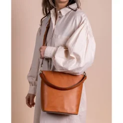 Clearance O My Bag Bobbi Bucket Bag Maxi cognac